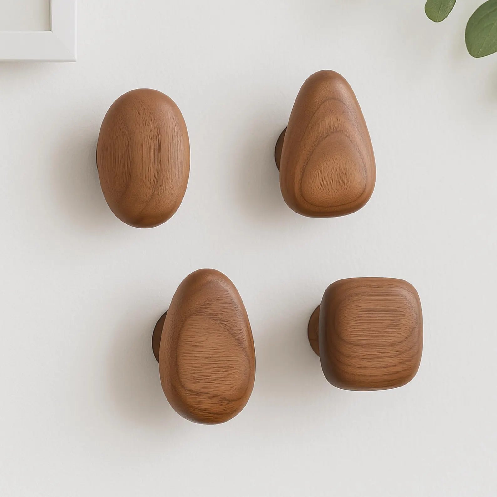 Houten Wandhaken Set Ronde Vorm Wandgemonteerde Jashaken