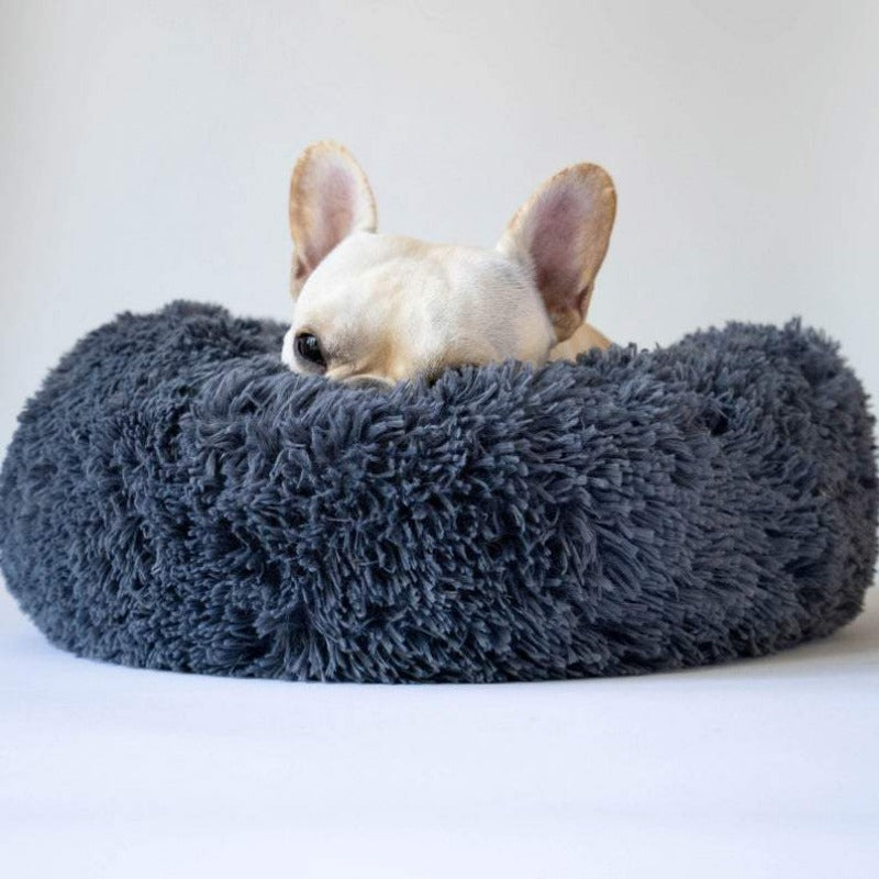 Rund Plüsch Kalmerende Donut Hondenbed voor kleine tot grote honden