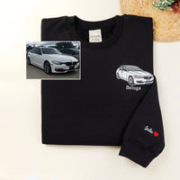 CarStitch | Te personaliseren geborduurde auto hoodie van je eigen auto