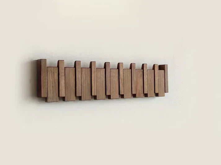Kaeluo Houten Wandgemonteerde Kapstok Met Piano Thema Voor Hoeden En Sjaals
