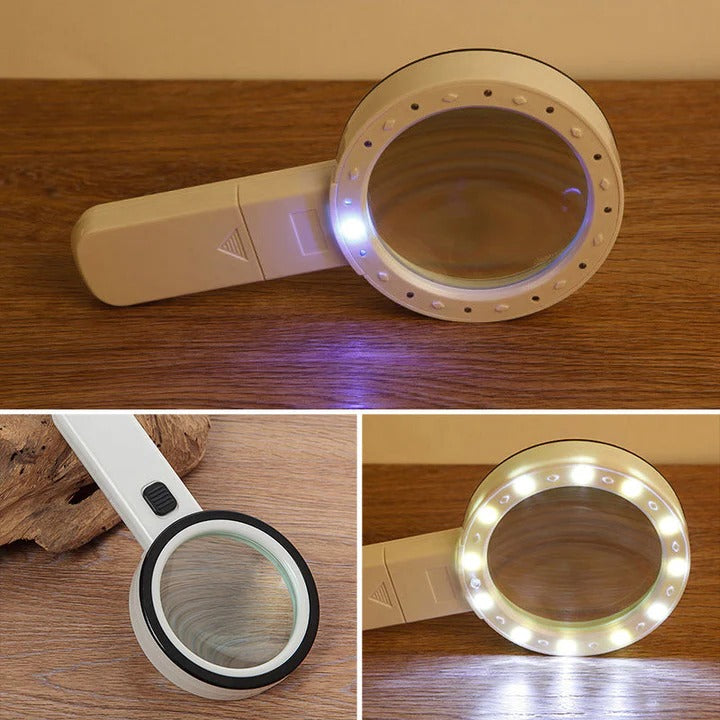 Optische Vergrootlens met 30x vergroting en LED-verlichting