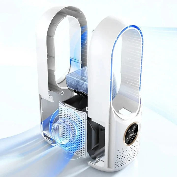Bladeloze, stille, draagbare airconditioner