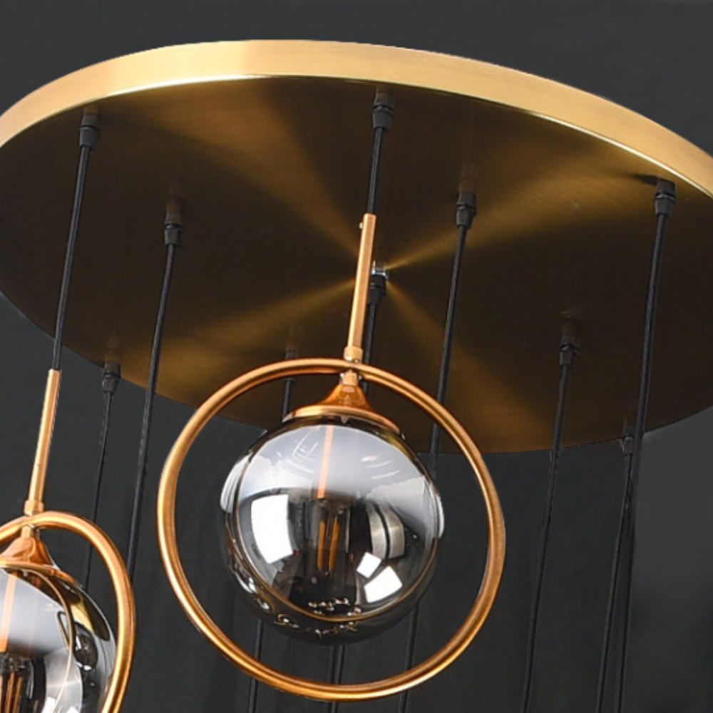 Valentina Moderne Spiraal Ballen Glas Trap Chandelier