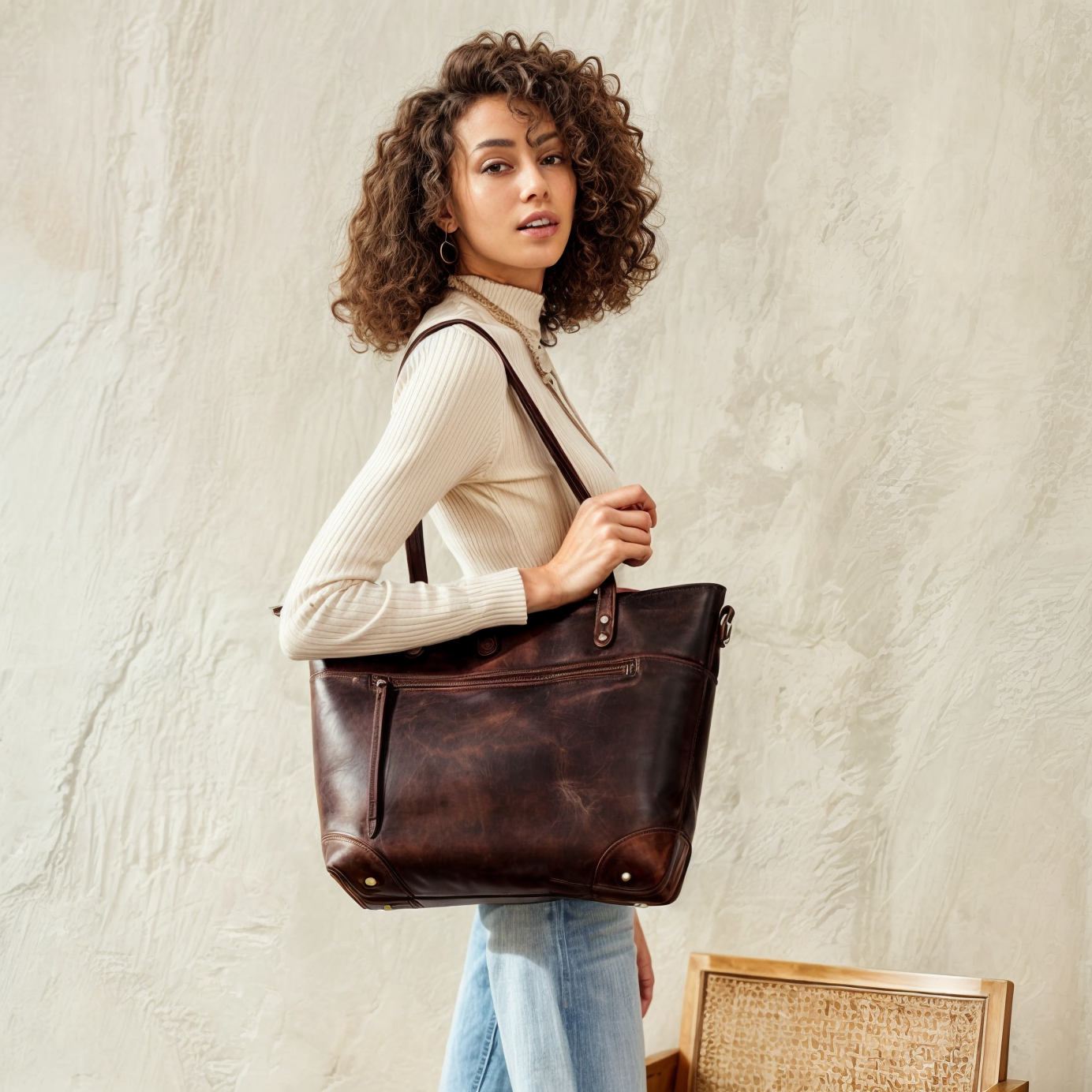 Vintage Kunstlederen Tas