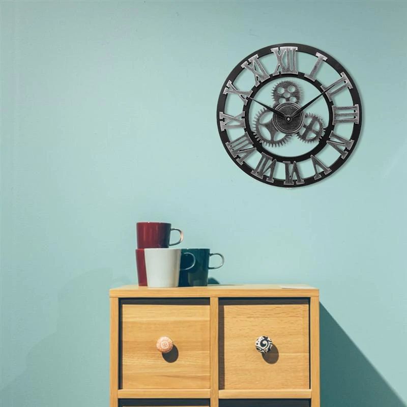 Industriele Wandklok | Vintage Mechanisch Ontwerp