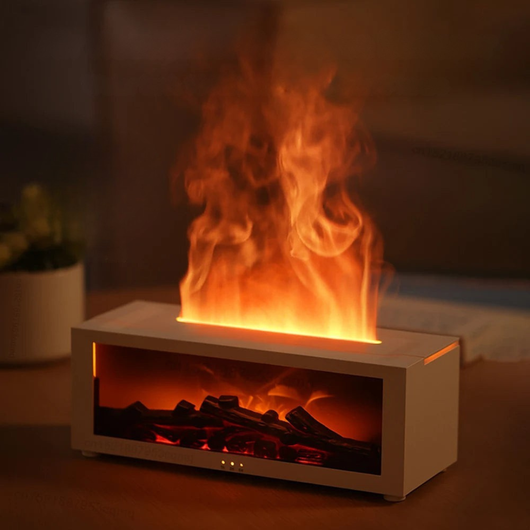 Brehn | Luchtbevochtiger met vlamlichteffect en aroma-diffuser