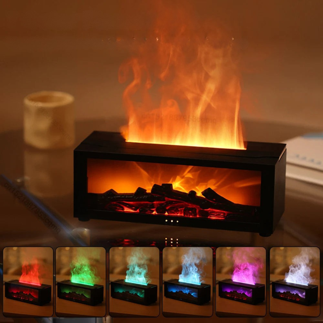 Brehn | Luchtbevochtiger met vlamlichteffect en aroma-diffuser