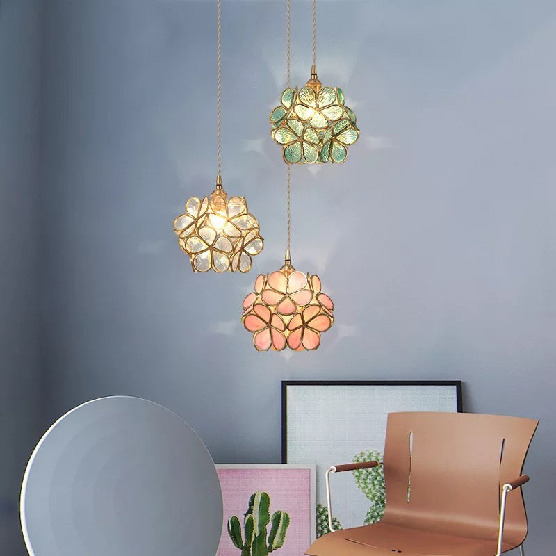 Bloeiende Nordic Bloem Glas Hanglamp