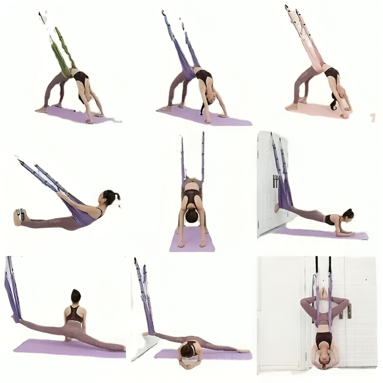 Luchtige hangmat om je flexibiliteit te verbeteren met diepe en vloeiende stretches