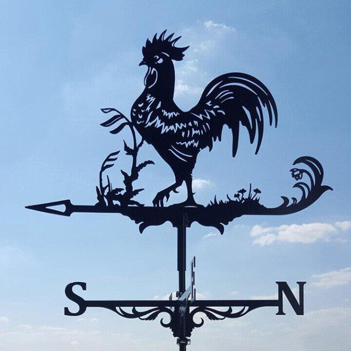 Metalen Windvaan met Dierensilhouet voor Tuin- en Dakdecoratie