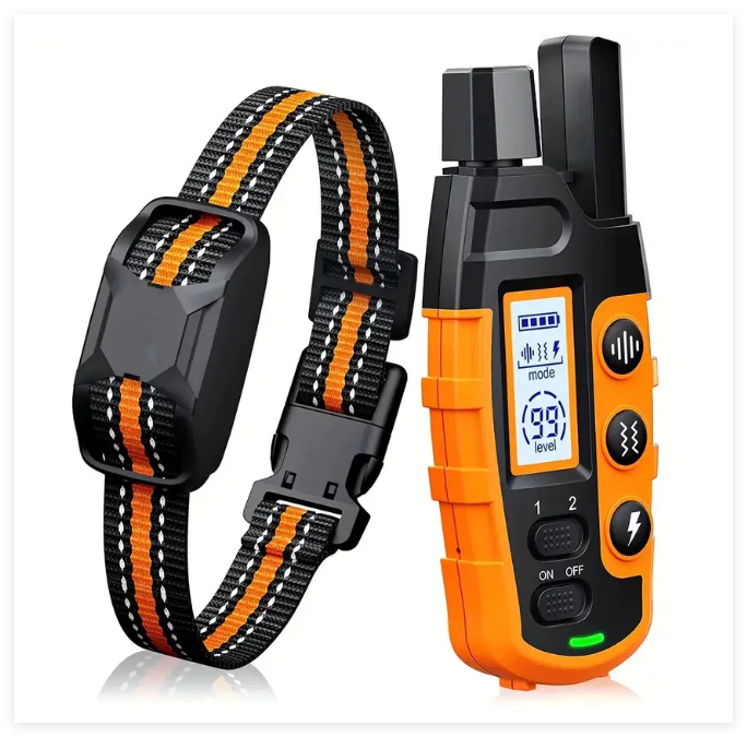 Premium 1000m Hondentrainingshalsband met Afstandsbediening - Waterdicht, Oplaadbare E-Halsband voor Alle Hondenformaten