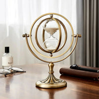 Luxe Zandloper met Elegante Metalen Frame