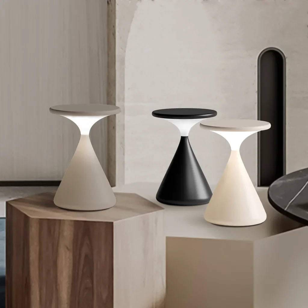 LuminaHour Draadloze Zandloper Tafellamp voor Moderne Huizen