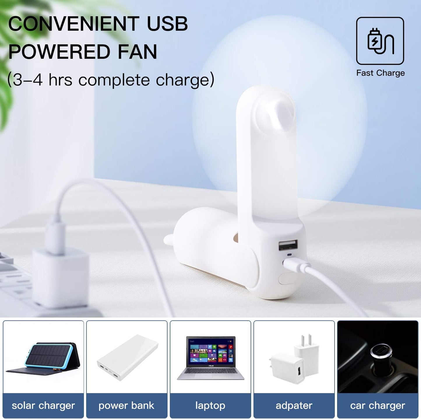 Handventilator | Ventilator met USB & Zaklamp | LuchtBuddy