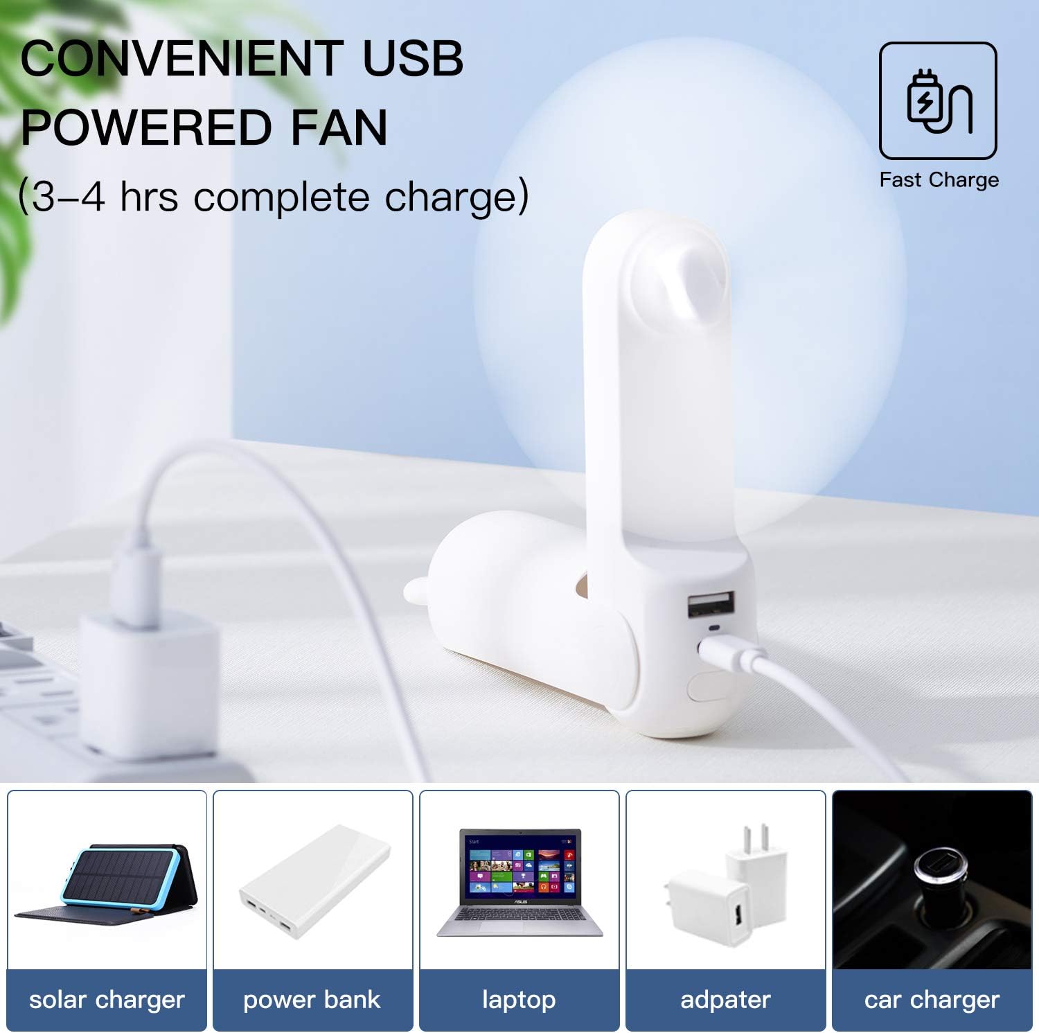 Handventilator | Ventilator met USB & Zaklamp | LuchtBuddy