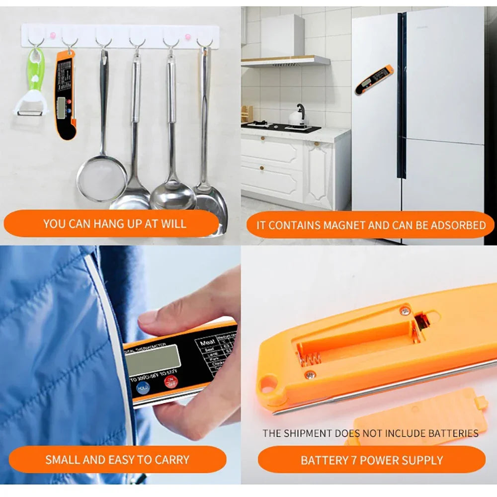 Opvouwbare Keuken Thermometer – Nauwkeurige Meting voor Perfecte Gerechten