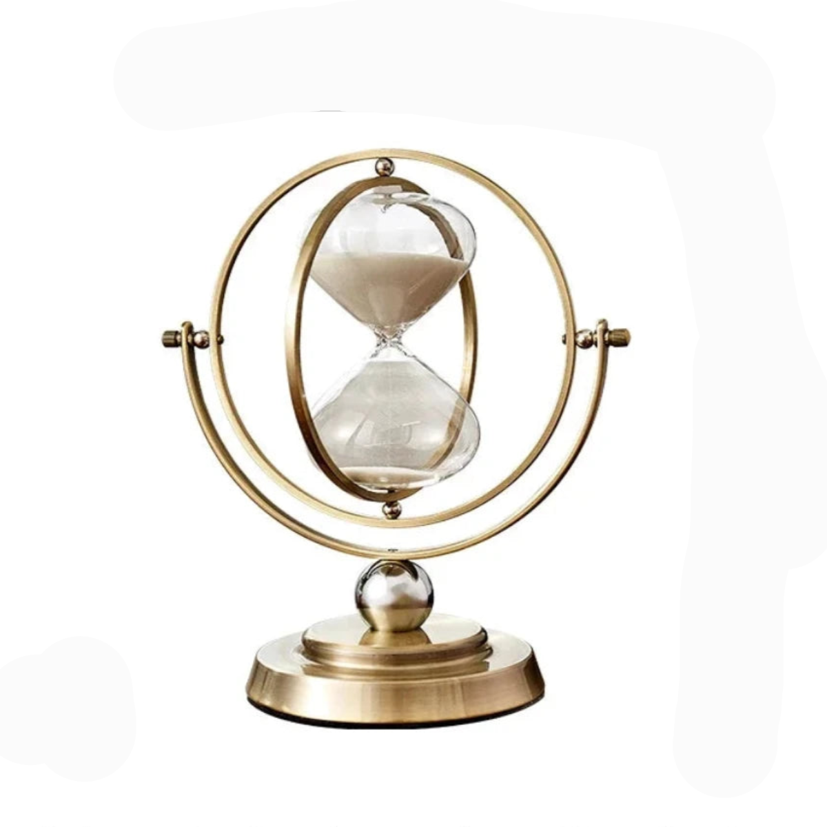 Luxe Zandloper met Elegante Metalen Frame