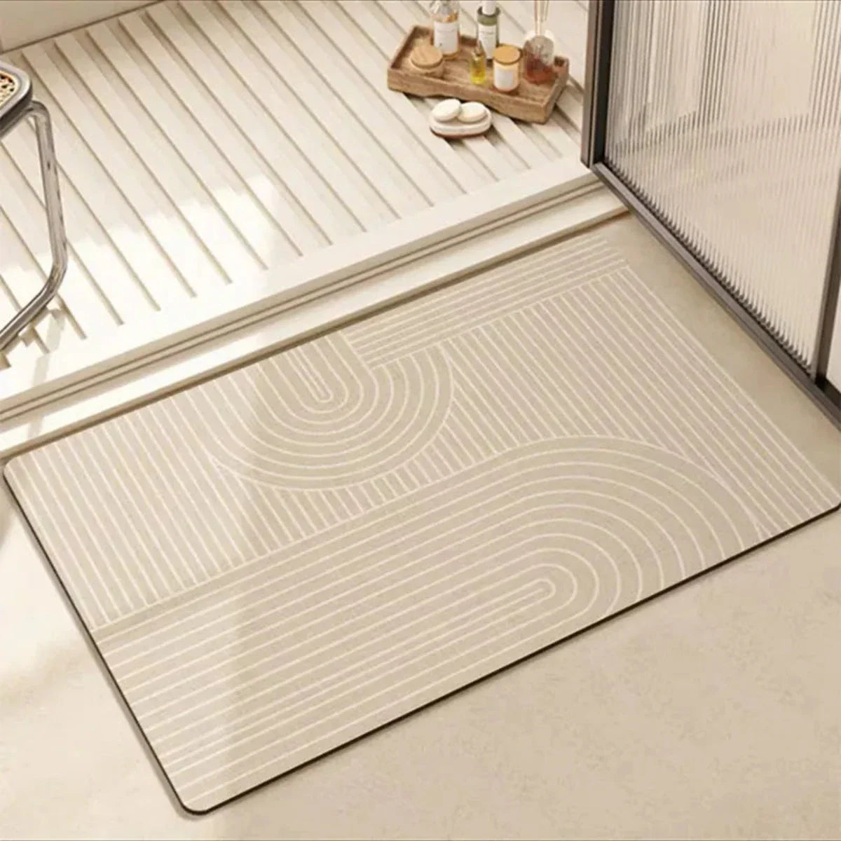 Sneldrogende Badmat met Antislip Onderzijde voor een Veilige Badkamer
