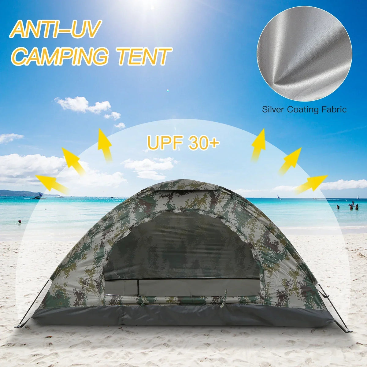 Ultraleichte Solar-Camping-Tent | UV-Bescherming voor Zon & Strand