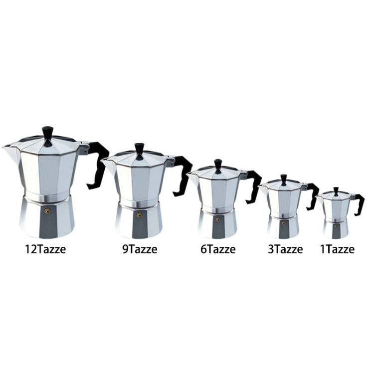 Klassieke Italiaanse espresso maker voor op het fornuis - 12 kopjes Moka-pot