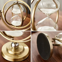Luxe Zandloper met Elegante Metalen Frame