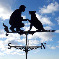 Metalen Windvaan met Dierensilhouet voor Tuin- en Dakdecoratie