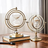 Luxe Zandloper met Elegante Metalen Frame