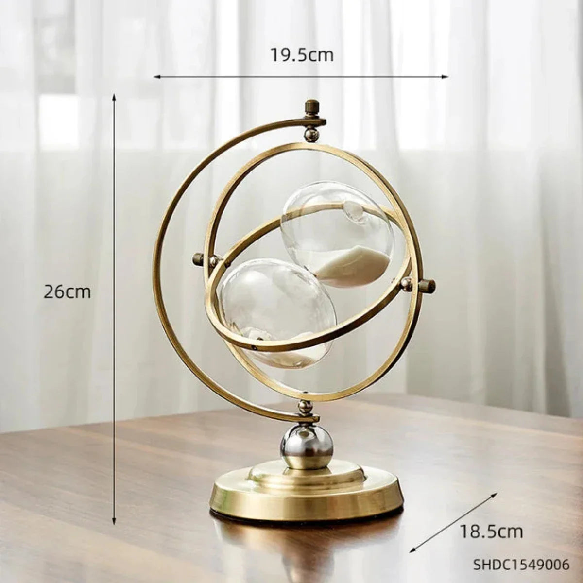 Minimalistisch Ontwerp Metalen Zandloper voor Elegante Interieurdecoratie