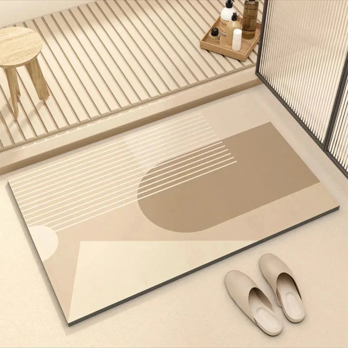 Sneldrogende Badmat met Antislip Onderzijde voor een Veilige Badkamer