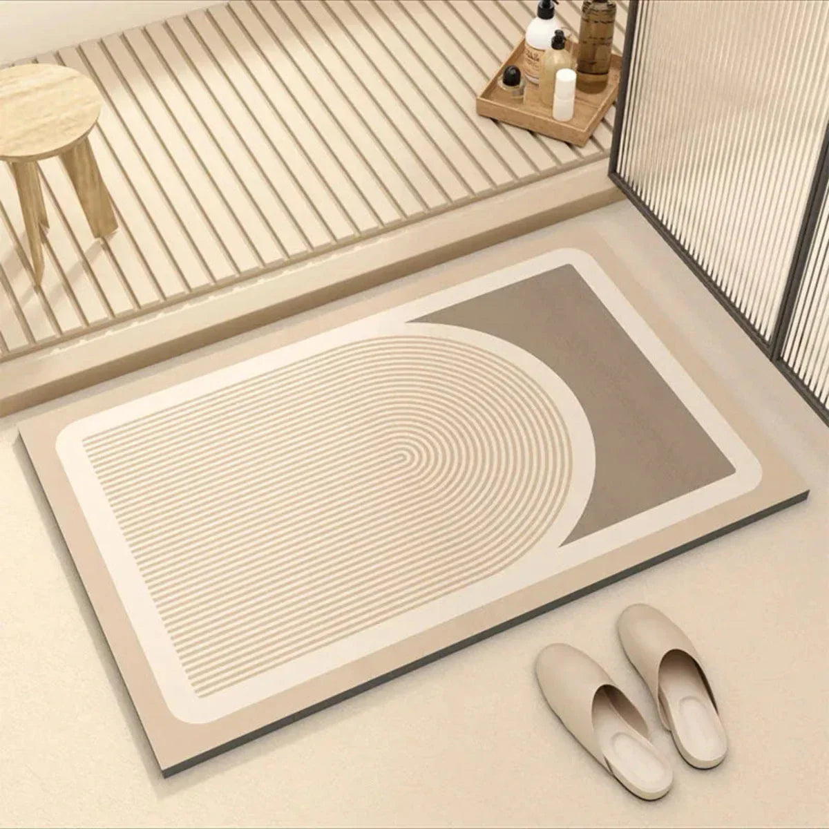 Sneldrogende Badmat met Antislip Onderzijde voor een Veilige Badkamer