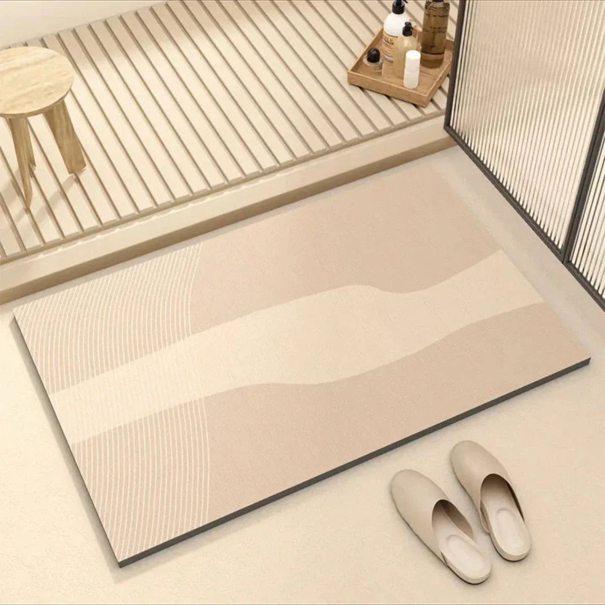 Sneldrogende Badmat met Antislip Onderzijde voor een Veilige Badkamer