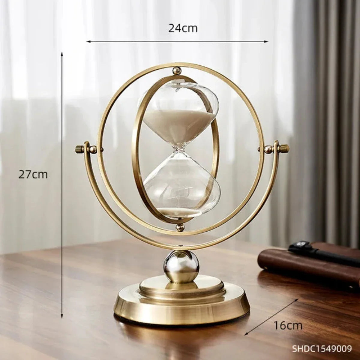 Minimalistisch Ontwerp Metalen Zandloper voor Elegante Interieurdecoratie