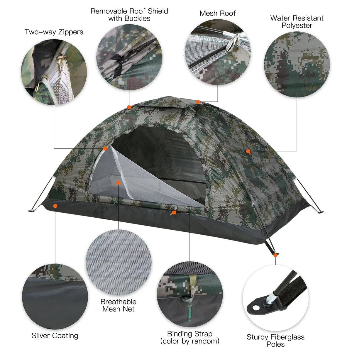 Ultraleichte Solar-Camping-Tent | UV-Bescherming voor Zon & Strand