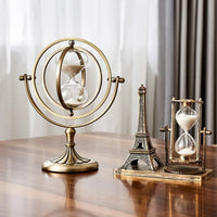 Luxe Zandloper met Elegante Metalen Frame