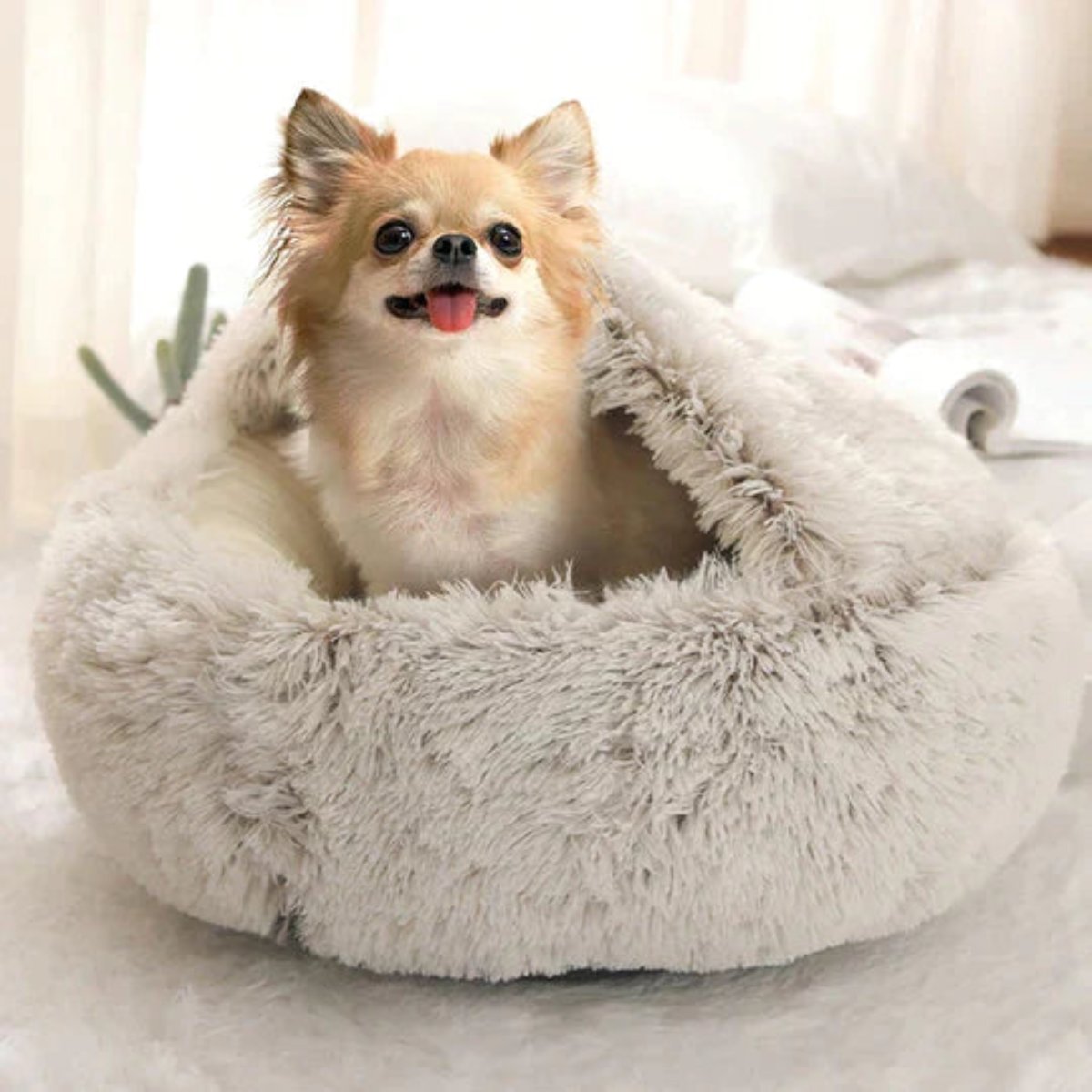 Skanto | Cozy Cave Pet Bed | Rustgevende en Comfortabele Hondenbed voor Diepe Ontspanning