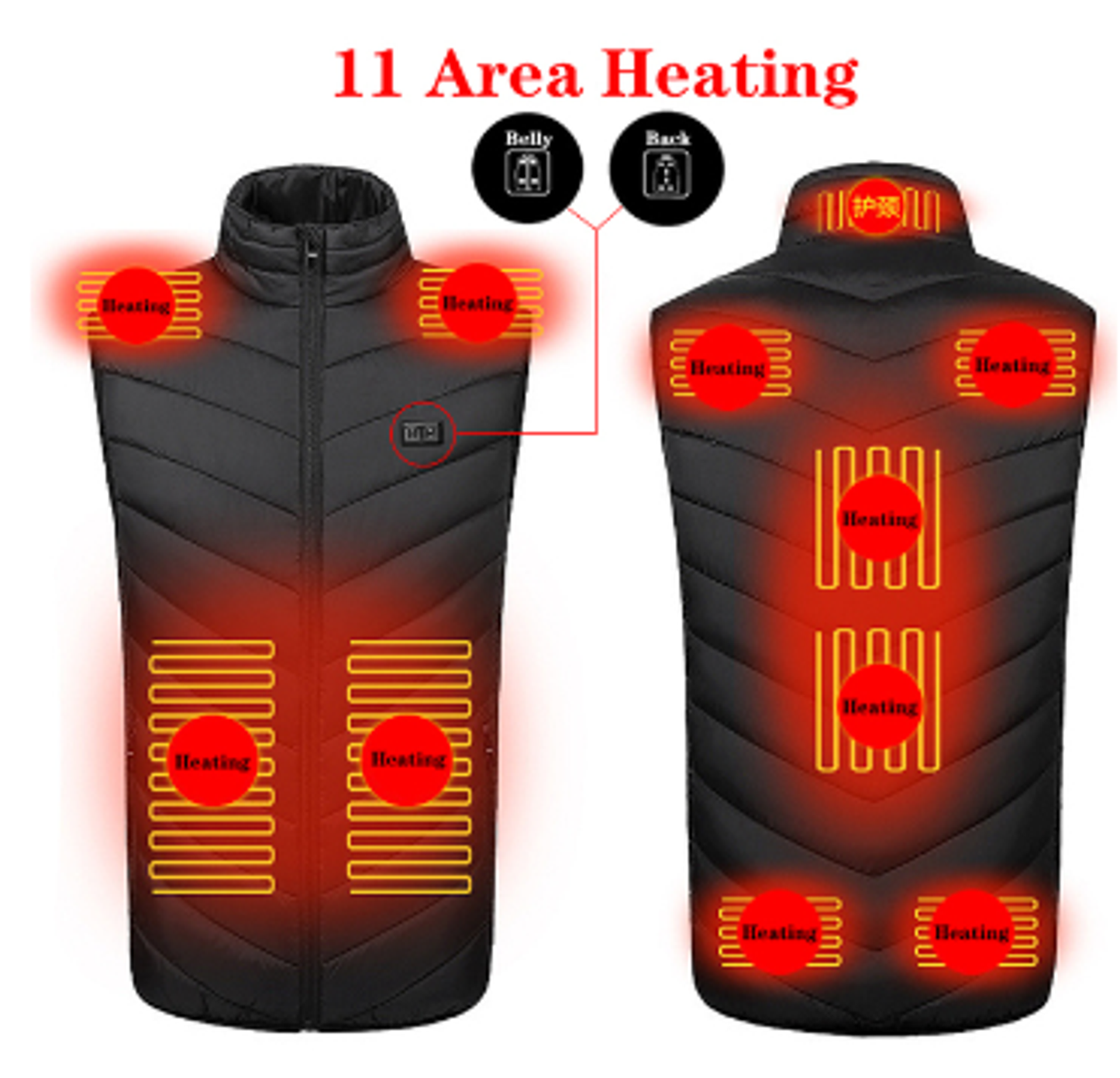 Verwarmd vest | Jas met geweldige temperatuur