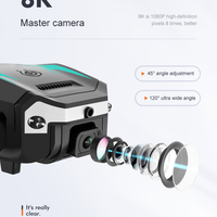 Vouwbare 8K Drone met Dubbele Camera en Obstakeldetectie