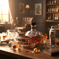 Mustang Whiskey Decanteur | 3D Mustang Ontwerp | Handgemaakt Glas