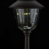 Set van 8 Zonne-energie Tuinpad Lichten met Metalen Kap en Helder Glas