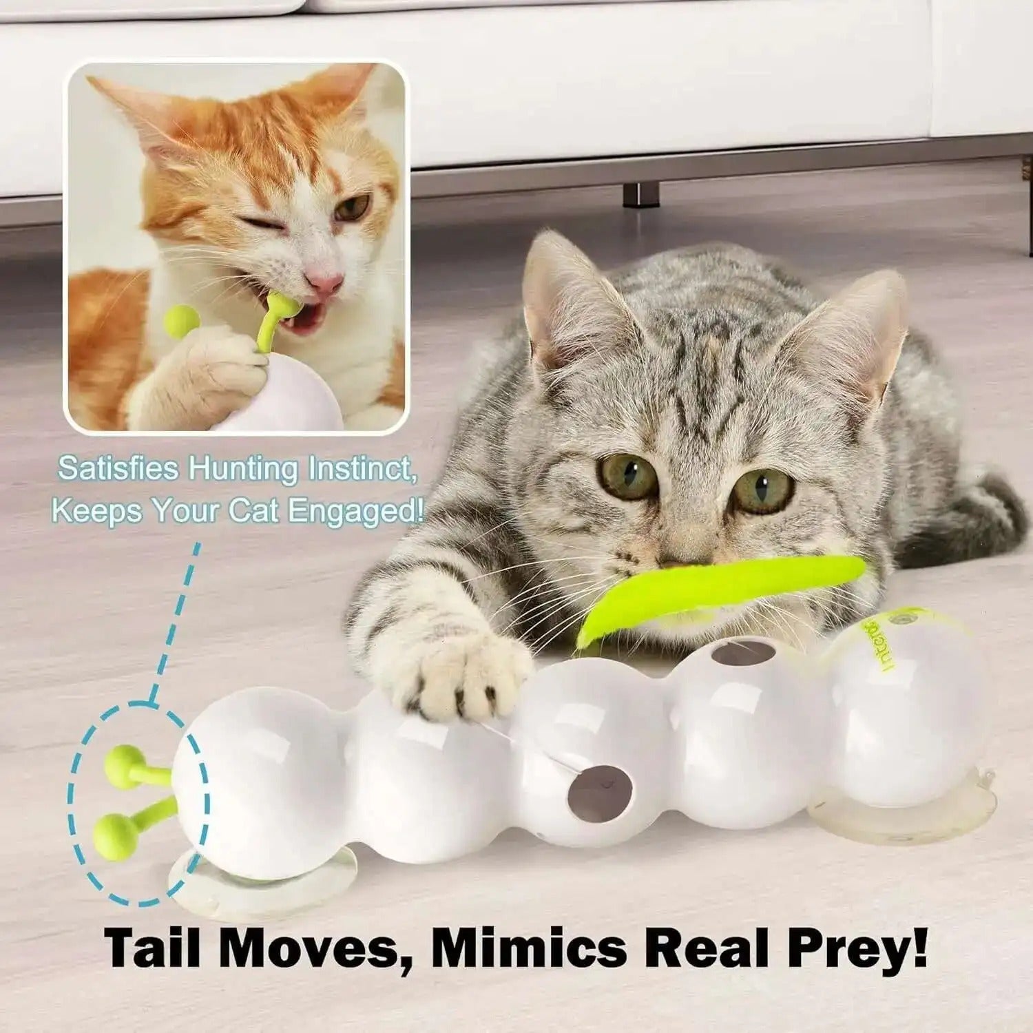 PurrWhirl – Interactief Kat Speelgoed met Wormbeweging