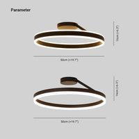 Arisha Plafondlamp Ring Modern LED Zwart/Wit Woonkamer Gang Metaal