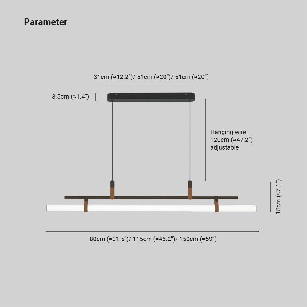 Inari Moderne Lineaire Metalen Hanglamp, Zwart/Goud