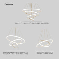 Zin Moderne Ring Hanglamp, 2/3/4 Ringen
