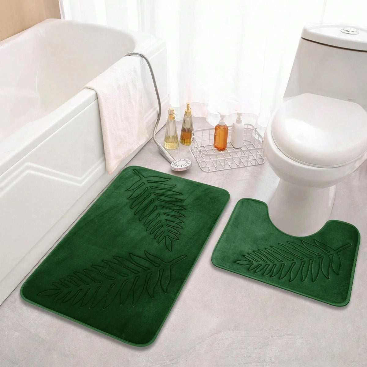Luxe Blad Comfort Badmat Set - 2 Stuks