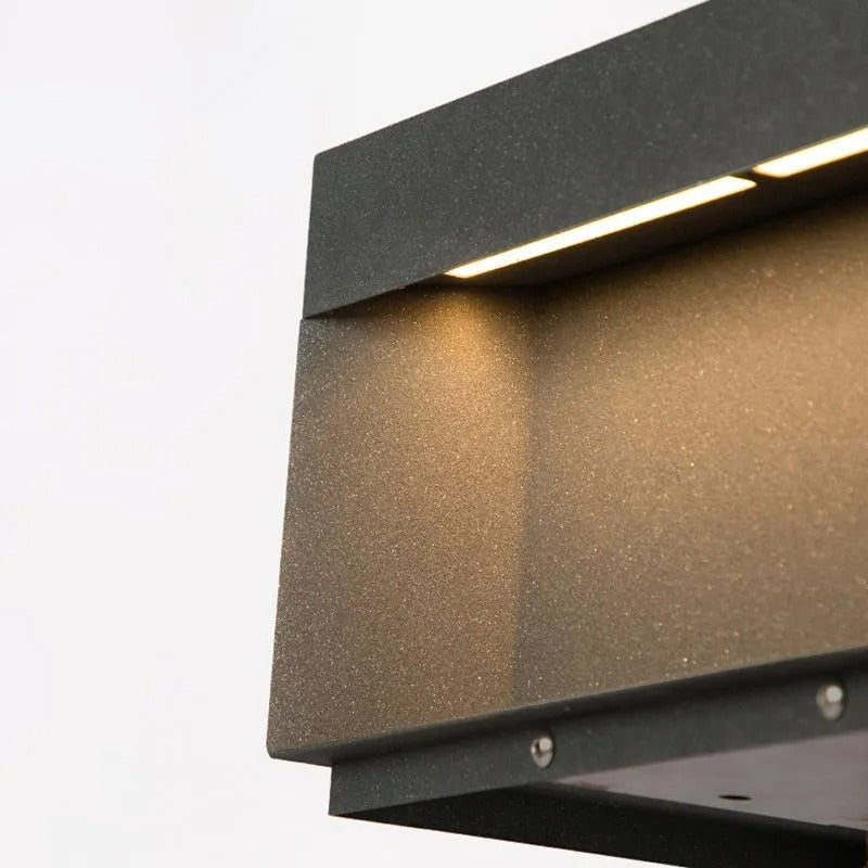 Elow Buitenpostlampen Moderne Vierkante Zonne-energie