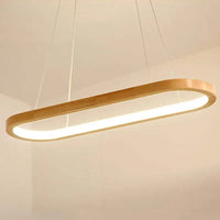 Veon Hedendaagse Ovale Houten Hanglamp
