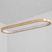 Veon Hedendaagse Ovale Houten Hanglamp