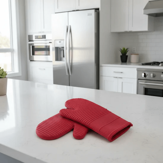 HEATSAFE – Antislip Siliconen Ovenhandschoenen voor Maximale Hittebescherming