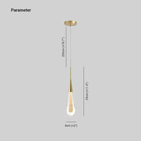 Druppelvormige Gouden Hanglamp