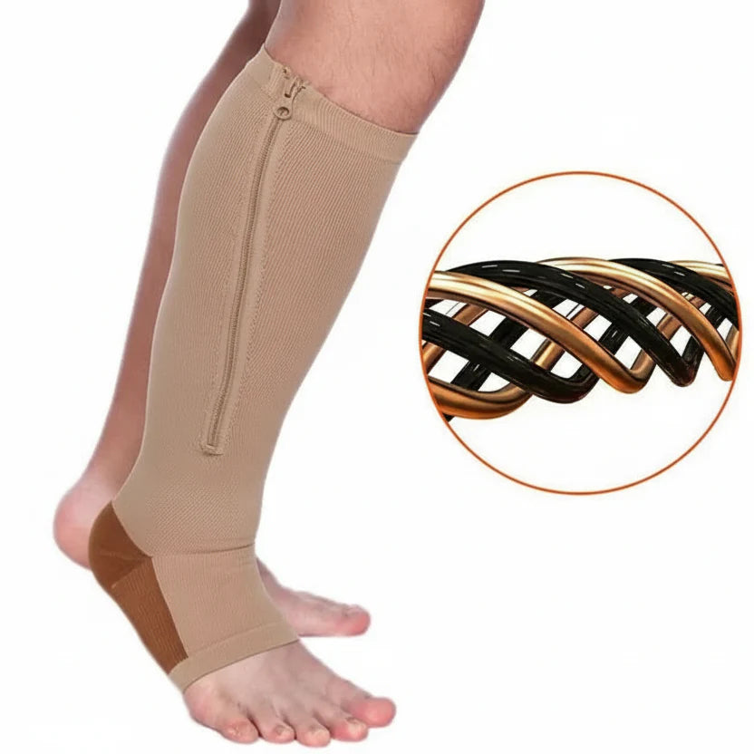 CIRCULARELIEF – Compressiekousen met rits voor ondersteuning en verlichting